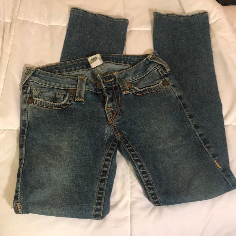 True Religion Rustic Blue Jeans Low Rise